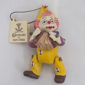 Rare Capodimonte Porcelain Articulated Clown Hand Painted EUC Made in Italy A2